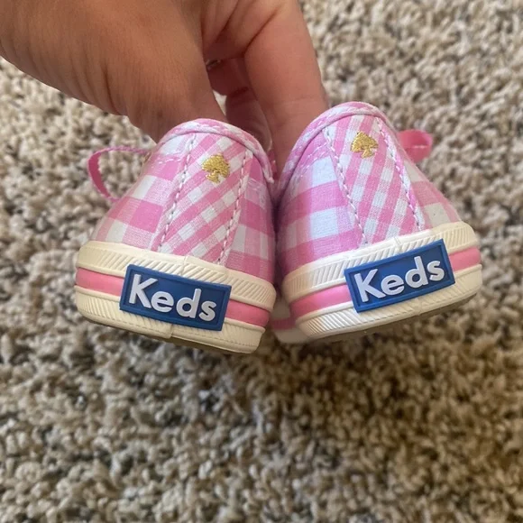 Kate Spade Keds Little Girl Toddler Tennis Shoes Buffalo Check - Picture 4 of 8